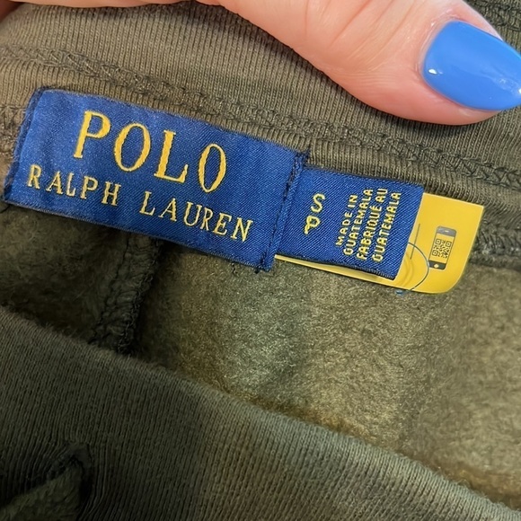 Polo Ralph Lauren Men’s Shorts Bear Fleece Pockets Drawstring Green Size Small - Picture 7 of 14